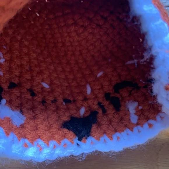 Baby Fox Crocheted Hat Handmade Infant Cap Costume Ears Crochet Craft Newborn - Picture 7 of 11